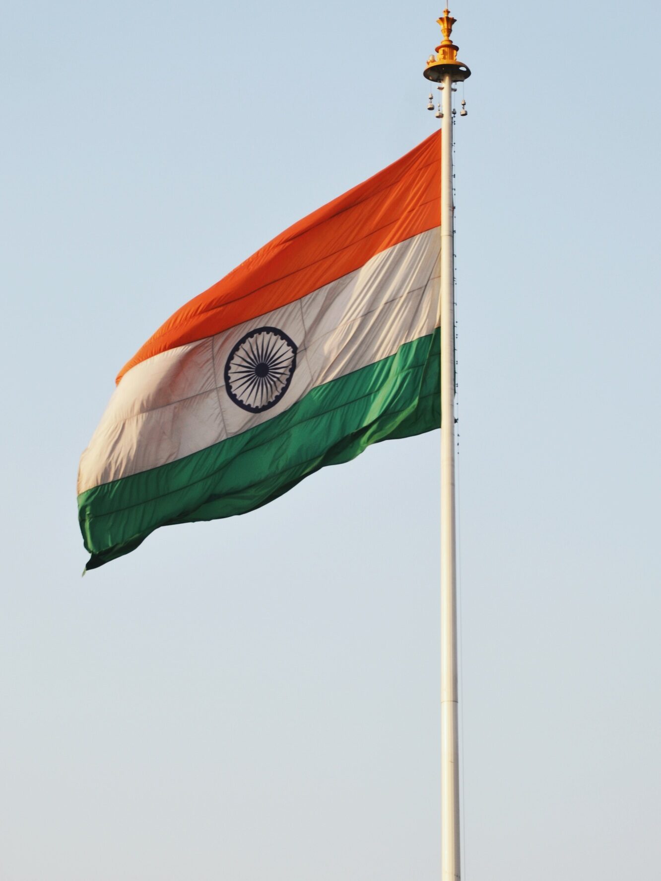 Vertical shot of the India flag